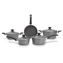 Conjunto de Panelas Ceramic Life Optima Brinox com 5 Peças Stone