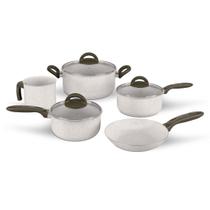 Conjunto de Panelas Ceramic Life Suprema Vanilla Brinox com 5 Peças