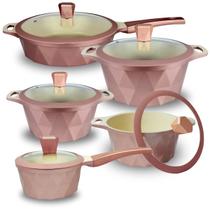 Conjunto de Panelas Cerâmica Antiaderente Indução Diamond Conjunto de Panelas Cerâmica Antiaderente Indução Diamond