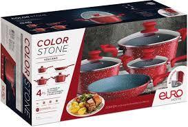conjunto de panelas colorstone 4 pc. volcano