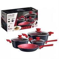 Conjunto de Panelas Colorstone 4 peças Volcano