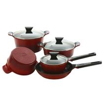 Conjunto De Panelas Com Revestimento Cerâmico - Venn - Neoflam - Cor Vermelha - 5 Peças Vermelho Conjunto De Panelas Com Revestimento Cerâmico - Venn - Neoflam - Cor Vermelha - 5 Peças Vermelho