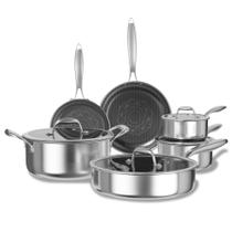 Conjunto de Panelas COOKER KING 10 Peças em Aço Inoxidável Antiaderente Conjunto de Panelas COOKER KING 10 Peças em Aço Inoxidável Antiaderente