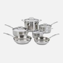 Conjunto De Panelas Cuisinart Aço Inox Chef'S Classic 10 Peças 77-10