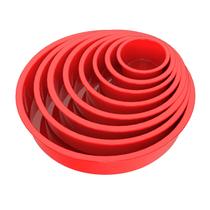 Conjunto de panelas de bolo SILIVO, antiaderente de silicone, redondo 3/4/5/6/7/8/9/10 polegadas