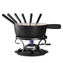 Conjunto de panelas de fondue de queijo Artestia Cast Iron Swiss Style 2,1 qt