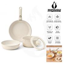 Conjunto de panelas de liga de alumínio de cozinha , panela de sopa antiaderente,5 peças Conjunto de panelas de liga de alumínio de cozinha , panela de sopa antiaderente,5 peças