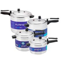 Conjunto de Panelas de Pressão Panelux Classic Polida 3,0 - 4,5 - 7,0 - 10 Litros - 4 peças
