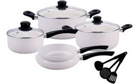 Conjunto De Panelas e Caçarolas Antiaderente com Revestimento Cerâmica 11 Peças Sem Óleo Conjunto De Panelas e Caçarolas Antiaderente com Revestimento Cerâmica 11 Peças Sem Óleo