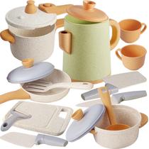 Conjunto de panelas e frigideiras de cozinha HYAKIDS Play para crianças de 3 a 6 anos Conjunto de panelas e frigideiras de cozinha HYAKIDS Play para crianças de 3 a 6 anos