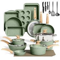 Conjunto de Panelas e Frigideiras MAISON ARTS 30 Peças Antiaderente Verde