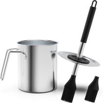 Conjunto de Panelas e Pincéis Geesta Stainless Steel - Inox