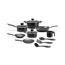 Conjunto de Panelas Ebony Antiaderente com 10 Peças Preto - Le Casa por Brinox