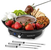 Conjunto de Panelas Elétricas de Fondue Nostalgia - 300ml para Queijo e Chocolate