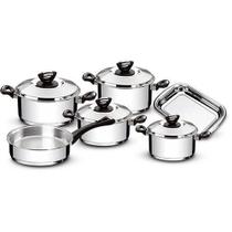 Conjunto de Panelas em Aço Inox 6 Peças Solar - Tramontina