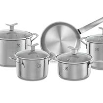 Conjunto de Panelas em Aço Inoxidável Electrolux 5 unidades