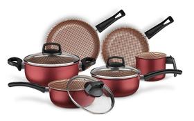 Conjunto de Panelas Flora TVT Cereja 6Pças MTA 8702