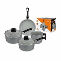 Conjunto de Panelas Hercules Practical 4 Peças Antiaderente Conjunto de Panelas Hercules Practical 4 Peças Antiaderente
