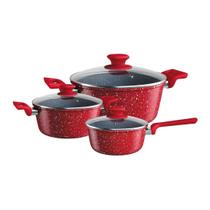 Conjunto De Panelas Indução 3 Peças Cerâmico Colorstone