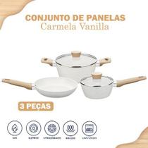 Conjunto De Panelas Indução Carmela 03 Peças Cerâmica