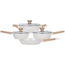 Conjunto de Panelas Indução Studio Cook 5 Peças Mármol 9453 Mimo Style