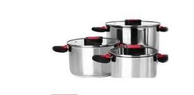 Conjunto de Panelas Inox 3 peças-CE64 Conjunto de Panelas Inox 3 peças-CE64