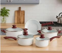 Conjunto De Panelas Jogo Mta Serena Indução 5 Peças Conjunto De Panelas Jogo Mta Serena Indução 5 Peças