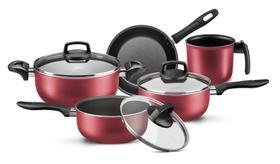 Conjunto De Panelas Madri Supra Colors 5 Peças Cereja MTA Conjunto De Panelas Madri Supra Colors 5 Peças Cereja MTA