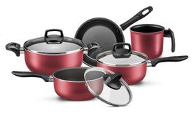 Conjunto De Panelas Madri Supra Colors 5 Peças Cereja MTA Conjunto De Panelas Madri Supra Colors 5 Peças Cereja MTA