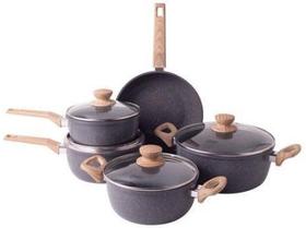 Conjunto De Panelas Marble Edition Preta Oster 5 Peças Conjunto De Panelas Marble Edition Preta Oster 5 Peças