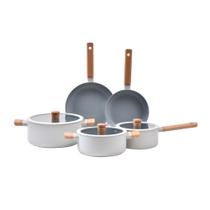 Conjunto de Panelas Mistral 5 Peças em Cerâmica de Indução Spicy Branco Conjunto de Panelas Mistral 5 Peças em Cerâmica de Indução Spicy Branco