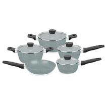 Conjunto de panelas mta linha carmela silver ceramic-flon 5 peças