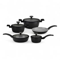 Conjunto de Panelas Noir 5 Peças em Cerâmica de Indução Kenya Preto Conjunto de Panelas Noir 5 Peças em Cerâmica de Indução Kenya Preto