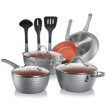 Conjunto de Panelas NutriChef 11 Peças Cerâmica Antiaderente Indução Conjunto de Panelas NutriChef 11 Peças Cerâmica Antiaderente Indução