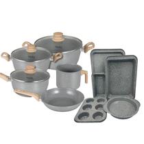 Conjunto De Panelas Oster Indução Cerâmica 10 Peças C/ Assadeiras Antiaderente Aço Carbono Dartmore