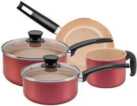 CONJUNTO DE PANELAS PANELUX ANTIADERENTE C/ 4 PEÇAS vermelho