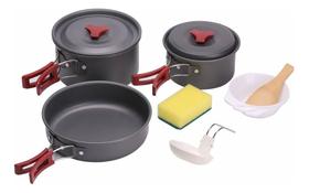 Conjunto De Panelas Para Camping Kit Gourmet 9 Peças