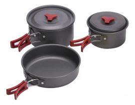 Conjunto De Panelas Para Camping Kit Gourmet 9 Peças Conjunto De Panelas Para Camping Kit Gourmet 9 Peças