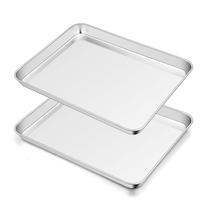 Conjunto de panelas para torradeira e forno TeamFar em aço inoxidável 32x24x2cm 2 unidades