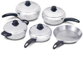 Conjunto De Panelas Polido Globo 5 Pçs- Alumínio Globo Conjunto De Panelas Polido Globo 5 Pçs- Alumínio Globo