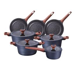 Conjunto De Panelas Premium Mta Titanium 6 Peças Indução