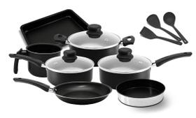 Conjunto De Panelas Preto Teflon Antiaderente 10 Peças