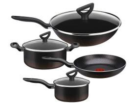 Conjunto de Panelas Rochedo Inova Antiaderente 4 Peças Preto