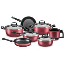 Conjunto de Panelas Safira Smart MTA 7 Peças Cor Cereja