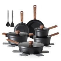Conjunto de Panelas SENSARTE 17 Peças Antiaderente Compatível com Indução Conjunto de Panelas SENSARTE 17 Peças Antiaderente Compatível com Indução