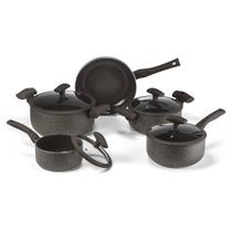 Conjunto de Panelas Soft Touch Hércules Marrom com 5 Peças