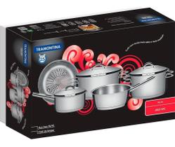 Conjunto De Panelas Solar Indução Aço Inox 5 Pçs Tramontina