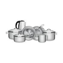 Conjunto De Panelas Solar Inox 6 Peças E Chaleira Elétrica ECH01 1,8L 220v - Eos Conjunto De Panelas Solar Inox 6 Peças E Chaleira Elétrica ECH01 1,8L 220v - Eos