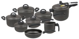 Conjunto De Panelas Teflon 08 Peças Com Panela De Pressão