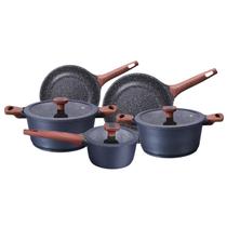 Conjunto de Panelas Titanium Aumínio Cerâmico Indução MTA 5 peças
